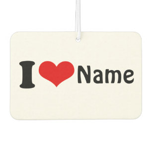 Customizable Valentines Day I love Heart Custom Air Freshener