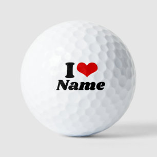 Customizable Valentines Day I love Heart Custom Golf Balls