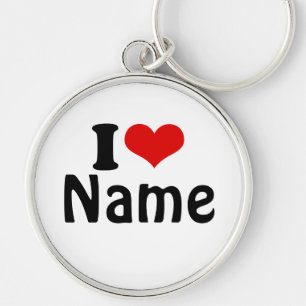 Customizable Valentines Day I love Heart Custom Keychain