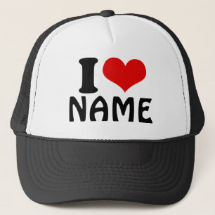 Customizable Valentines Day I love Heart Custom Trucker Hat