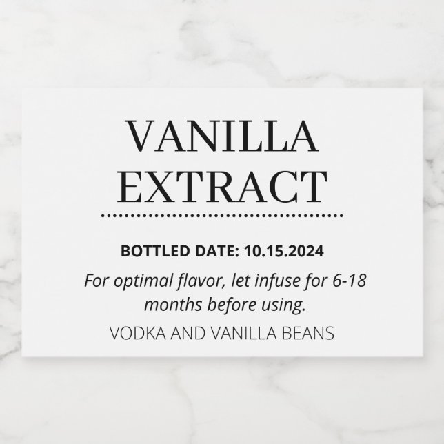 Customizable Vanilla Extract Label AB01_01RT (Single Label)