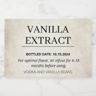 Customizable Vanilla Extract Label AB01_01RTbk
