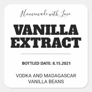 Customizable Vanilla Extract Label ASO_01sq