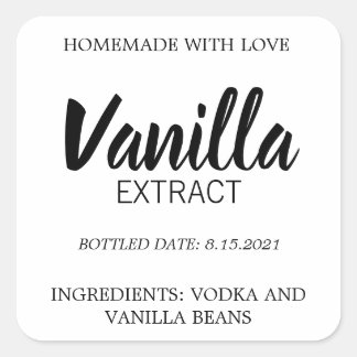 Customizable Vanilla Extract Label BL_01sq