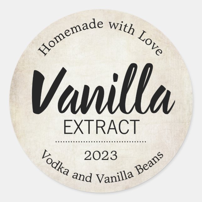 Customizable Vanilla Extract Label BL_02rdbkv2 (Front)