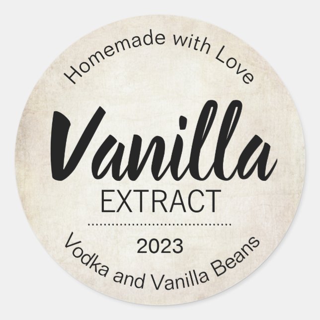 Customizable Vanilla Extract Label BL_02rdbkv3 (Front)