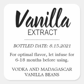Customizable Vanilla Extract Label BL_02sq