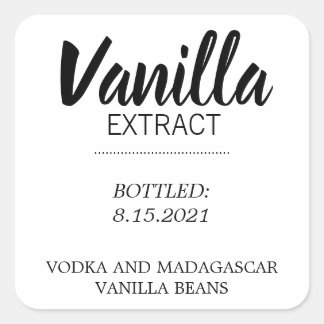 Customizable Vanilla Extract Label BL_03sq