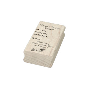Customizable Vanilla Extract Label Rubber Stamp