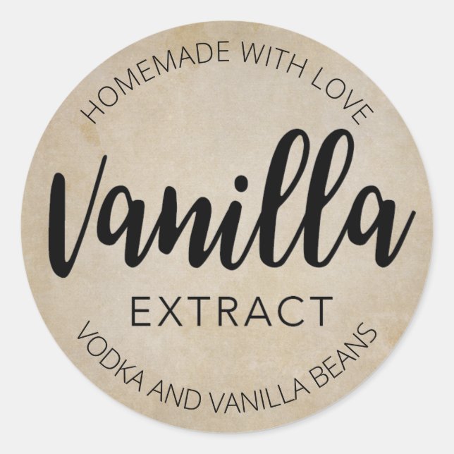 Customizable Vanilla Extract Label VE001_04rdblank (Front)