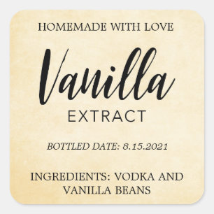 Customizable Vanilla Extract Label VE003_02sq