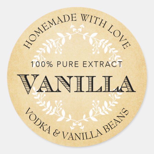 Customizable Vanilla Extract label VE005_01rdcust (Front)