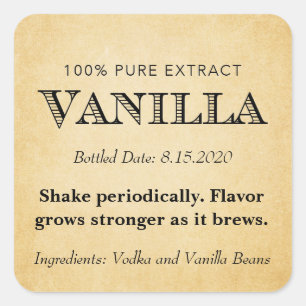 Customizable Vanilla Extract Label VE005_04rdcust