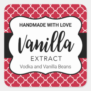 Customizable Vanilla Extract Label VE031_01sq