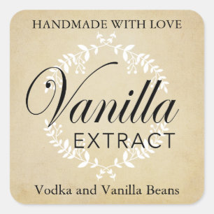Customizable Vanilla Extract Labels VE007_06sq