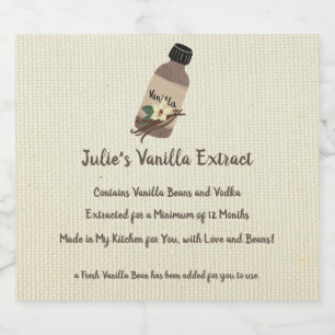 Customizable Vanilla Extract Maker Labels