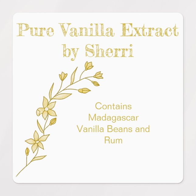 Customizable Vanilla Orchid, Vanilla Extract  (Design 1)