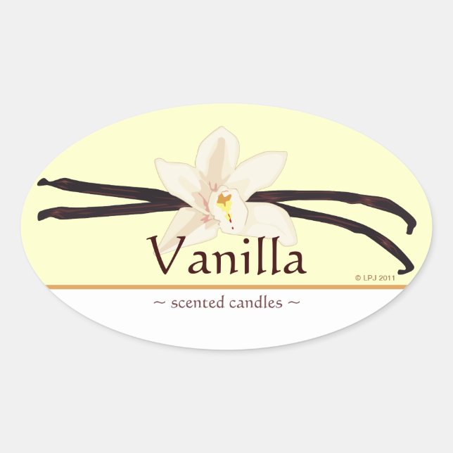 Customizable Vanilla Oval Sticker (Front)