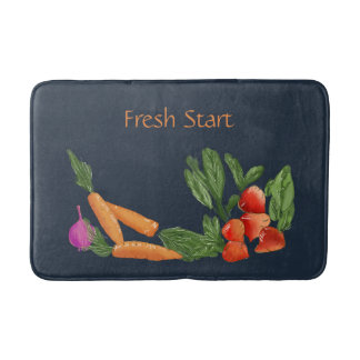 Customizable Vegetable Garden bath mat