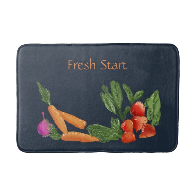 Customizable Vegetable Garden bath mat (Front)