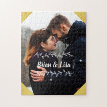 Customizable Vertical Couple Photo Puzzle