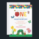 Customizable Very Hungry Caterpillar 1st Birthday Invitation<br><div class="desc">Celebrate your little one’s first birthday with the enchanting The Very Hungry Caterpillar 1st Birthday Invitation! Inspired by Eric Carle’s beloved story, this invitation showcases the iconic caterpillar surrounded by playful typography that highlights the milestone "1st Birthday." Perfect for a whimsical, storybook-themed celebration, this fully customizable invitation ensures your event...</div>