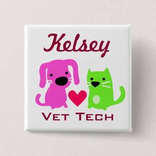 Customizable Vet Tech Button
