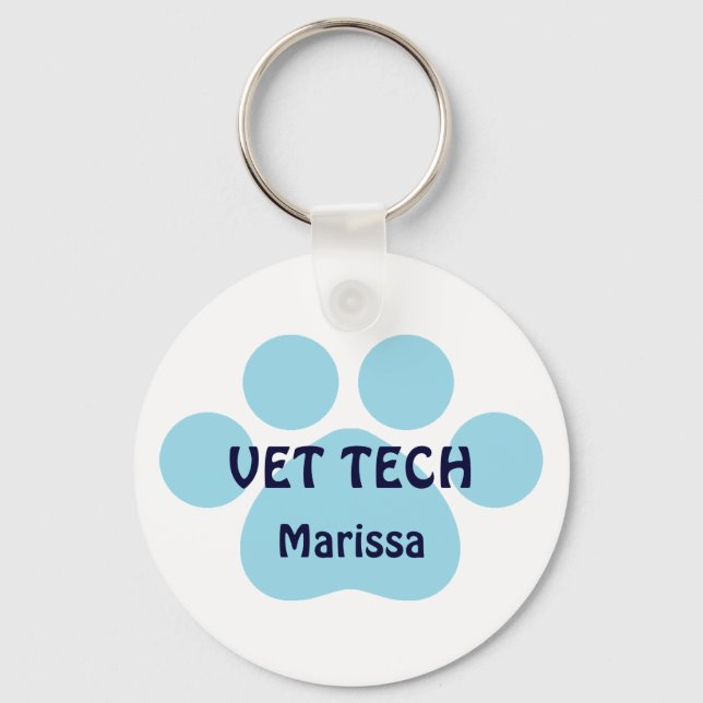 Customizable Vet Tech Keychain (Front)