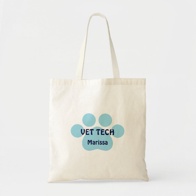 Customizable Vet Tech Tote Bag (Front)