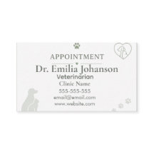Customizable Veterinary Appointment Card