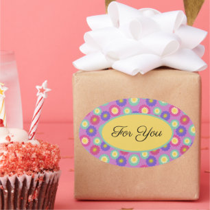 Customizable Vibrant Retro Floral Stickers