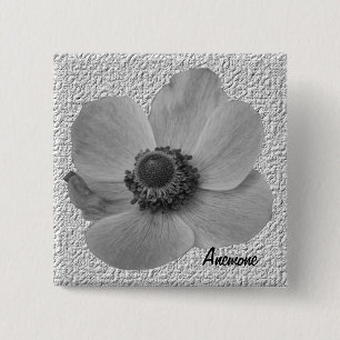 Customizable Vintage Anemone Button