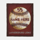 Customizable Vintage Baseball Team Blanket