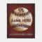 Customizable Vintage Baseball Team Blanket