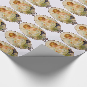 Customizable Vintage Cherubs Wrapping Paper
