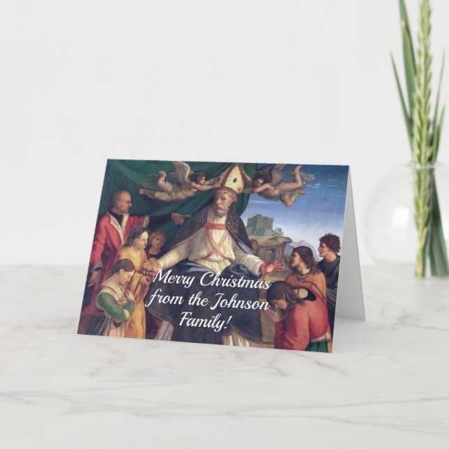 Customizable Vintage Christmas Card (Front)