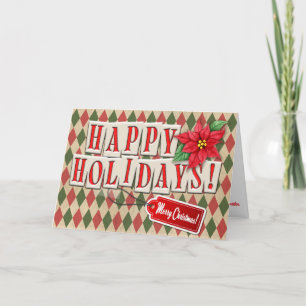 Customizable Vintage Christmas Gift Wrapping Paper Holiday Card