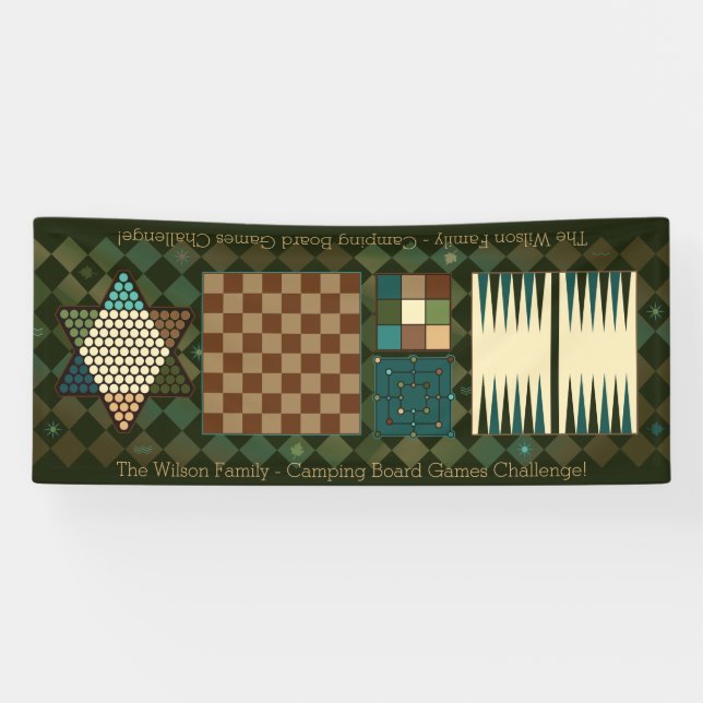 Customizable Vintage Classic Board Games  Banner (Horizontal)