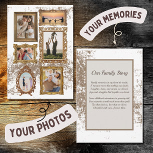 Customizable Vintage Frames - with family poem Thank You Card