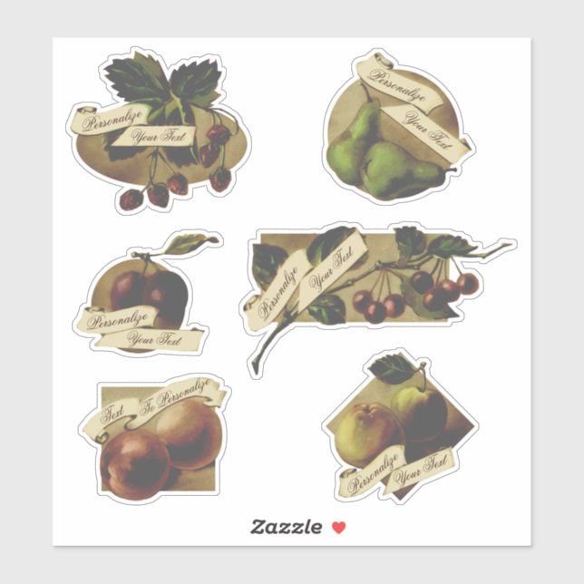 Customizable Vintage Fruit Home Made Canned Jam (Sheet)