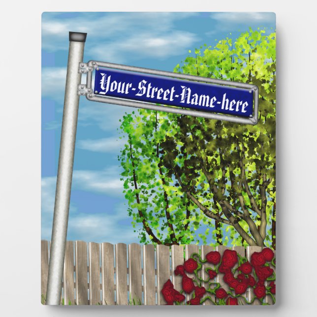 Customizable vintage German street sign - Plaque (Front)
