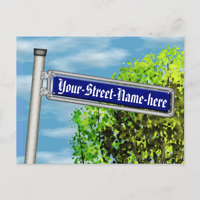 Customizable vintage German street sign - Postcard (Front)