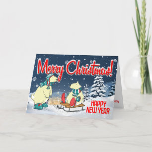 Customizable Vintage Holiday Bears Christmas