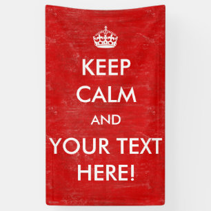 Customizable Vintage Keep Calm and Carry On Banner