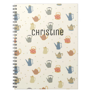 Customizable Vintage Kitchenware Pattern Planner Notebook