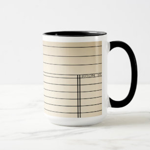 Customizable Vintage Library Book Card Coffee Mug
