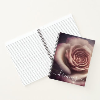 Customizable Vintage Pink Rose Dream Journal