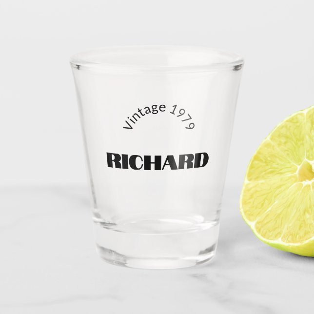 Customizable Vintage Shot Glass (Front)