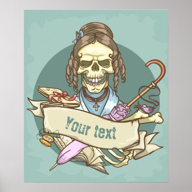 Customizable Vintage Skull Poster (Front)