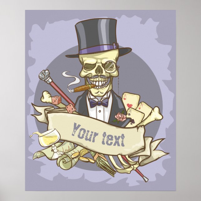 Customizable Vintage Skull Poster (Front)